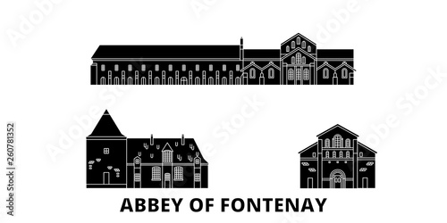Fotografi France, Abbey Of Fontenay  flat travel skyline set