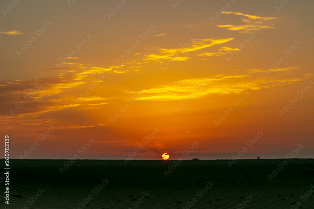 sunrise over Thar desert, Jaisalmer, Rajasthan, India sunrise over Thar desert, Jaisalmer, Rajasthan, India