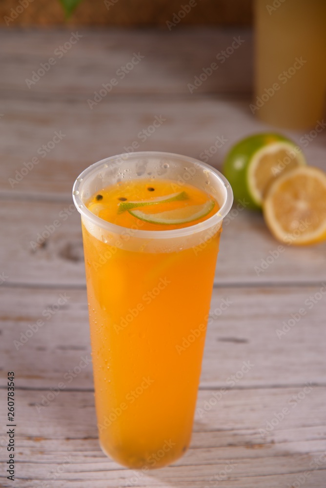 Fototapeta premium glass of orange juice