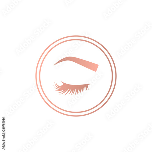 Eyelashes and eyebrows logo