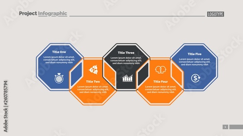 Five Octagons Strategy Slide Template