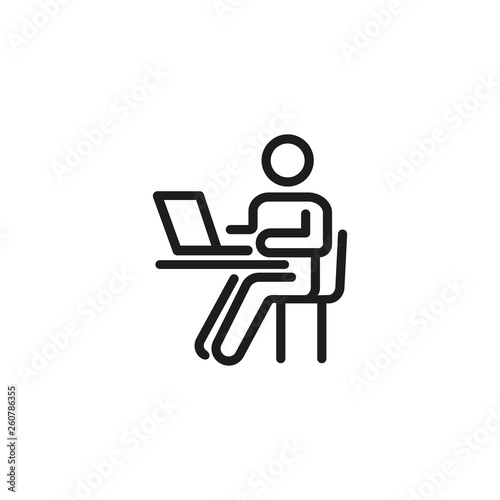 Campus student line icon