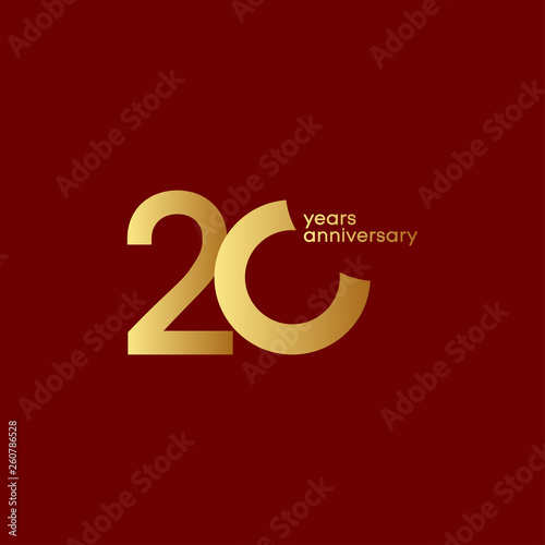 20 Years Anniversary Vector Template Design Illustration