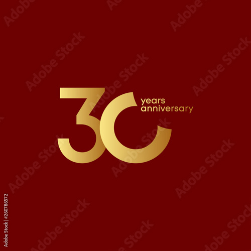 30 Years Anniversary Vector Template Design Illustration