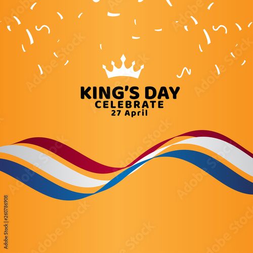 King's Day Celebrate Vector Template Design Illustration photo