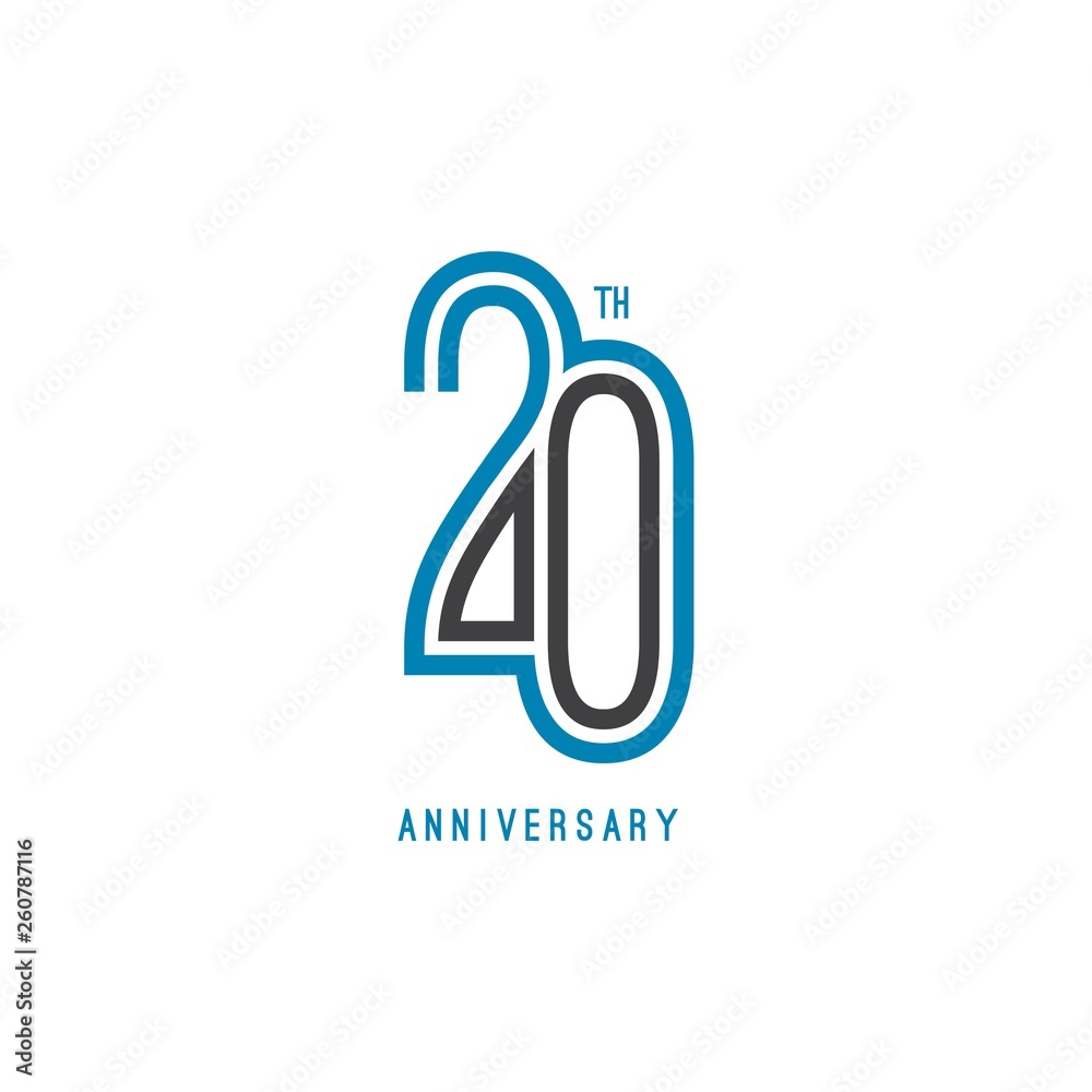 20 Th Anniversary Vector Template Design Illustration