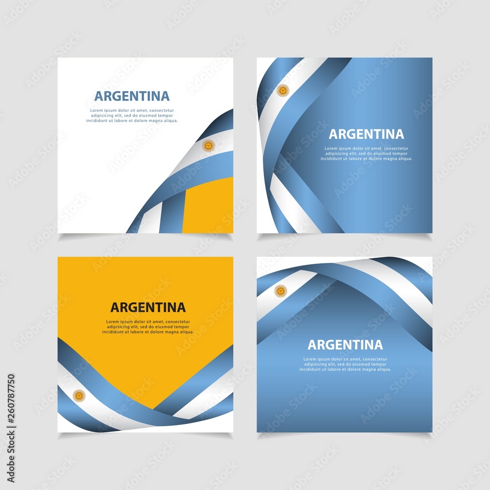 Fototapeta premium Argentina National Day Vector Template Design Illustration