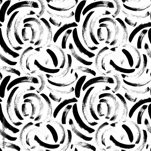 Seamless pattern with hand drawn vector squiggly lines. Simple geometric texture.