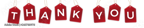 Thank You Labels red