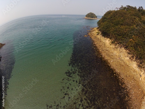 Japan Wakayama kada tomogasima island drone Helicopter shot photo