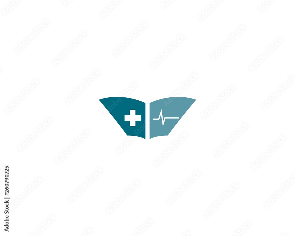 Medical book logo vector Medical book logo vector