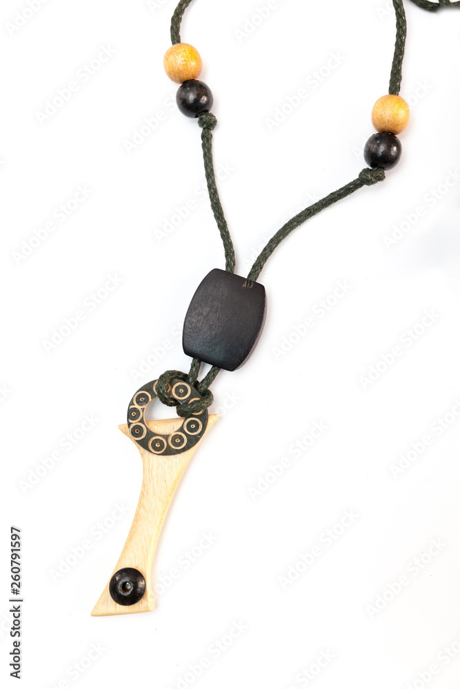 Fototapeta premium necklaces made of wood and rope