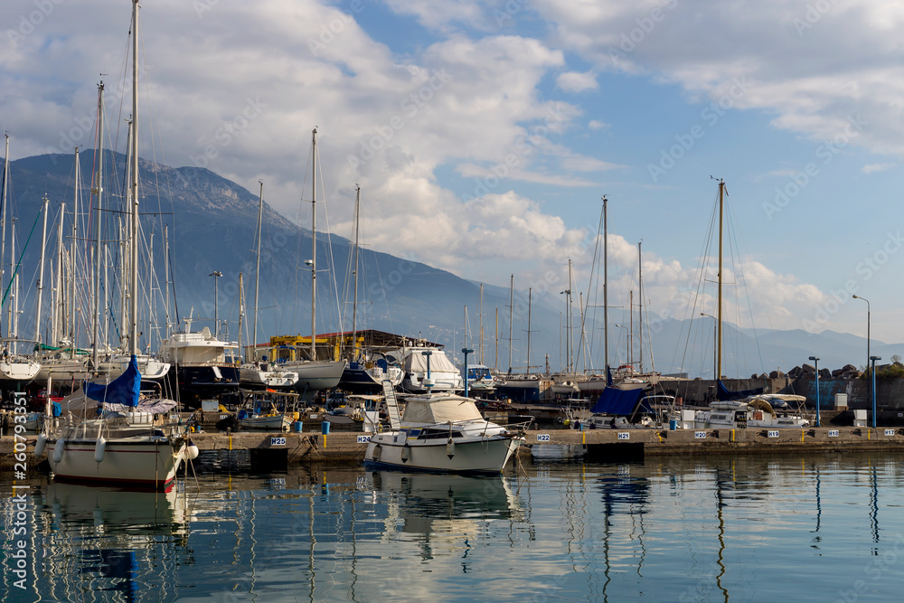 Quay of the city of Kalamata (Greece, Prefecture of Messinia, Peloponnese)