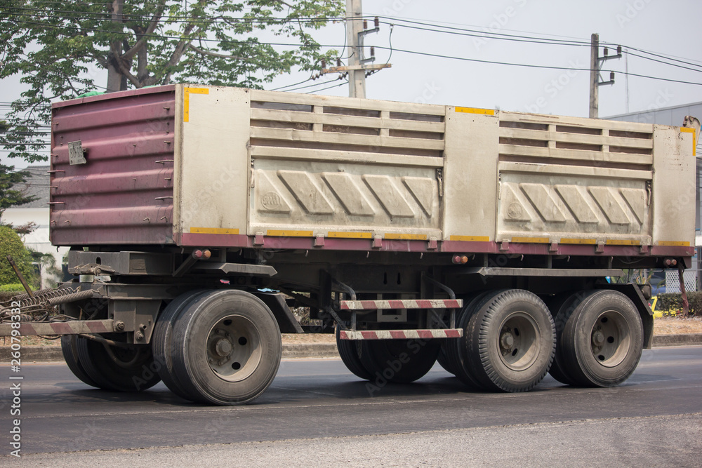 Dump truck of Thanachai Company.