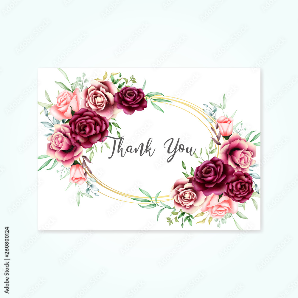 beautiful wedding card with watercolor background