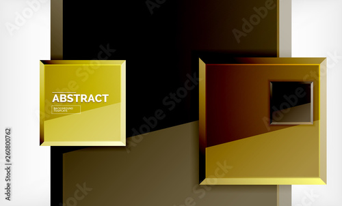 Geometric abstract background, modern square design