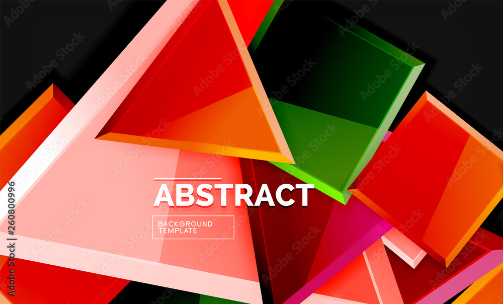 Squares and triangles geometrical background Squares and triangles geometrical background