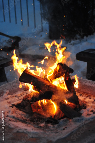 winter bonfire