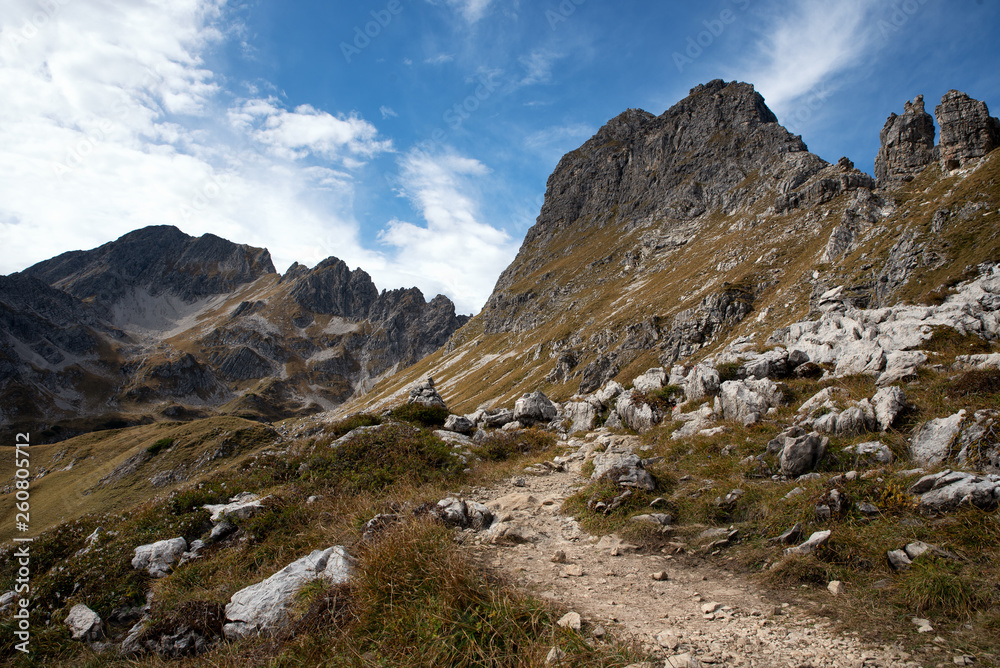 Berge Allgäu Heilbronner Weg nahe Mindelheimer Hütte Berge Allgäu Heilbronner Weg nahe Mindelheimer Hütte