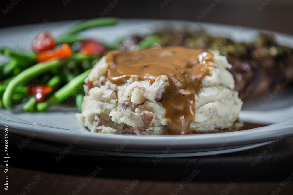 Mashed Potatoes with gravy