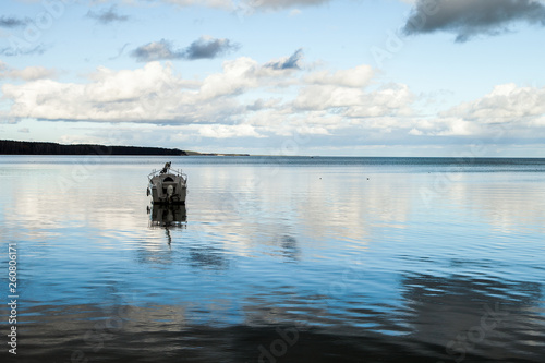 old boat on the shore