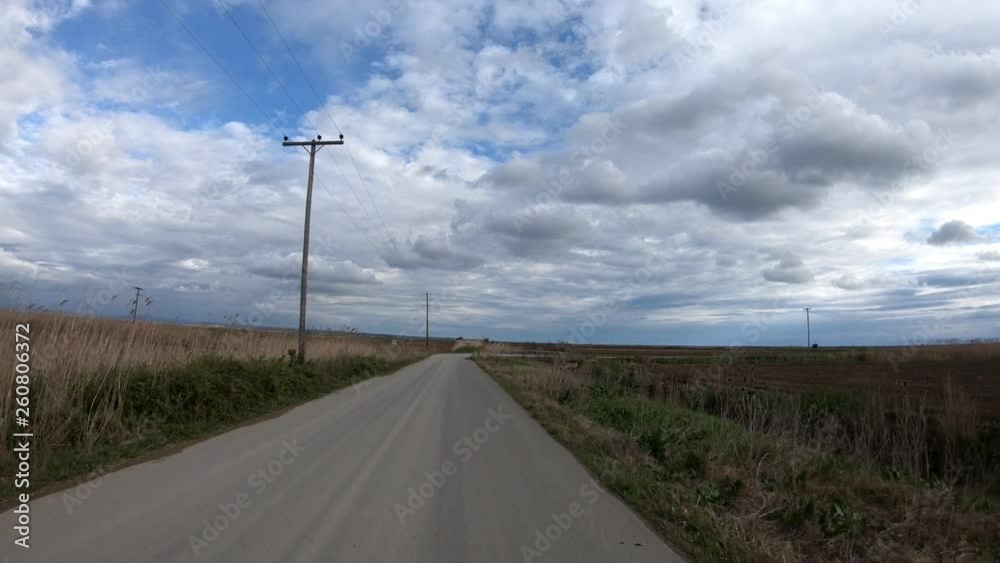 Driving on a Countryside Road, late afternoon, 25fps video Driving on a Countryside Road, late afternoon, 25fps video