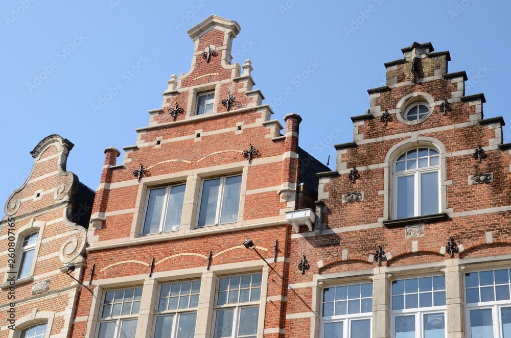 Brick buildings in Leuven, Belgium