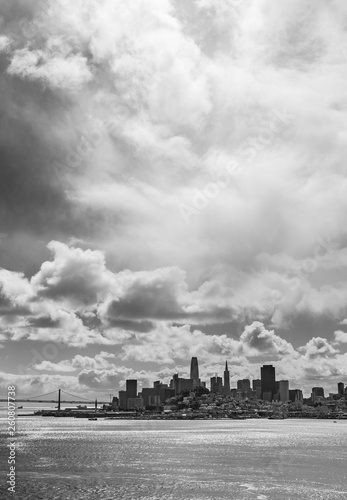 San Francisco skyline black and white