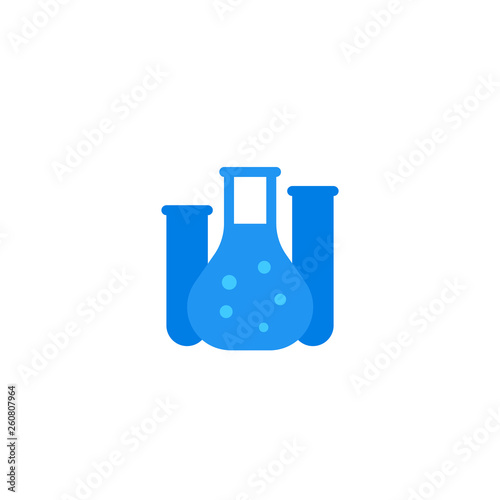 lab glass tube, icon on white