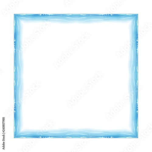 Blue water squareframe. Element for design. Background photo