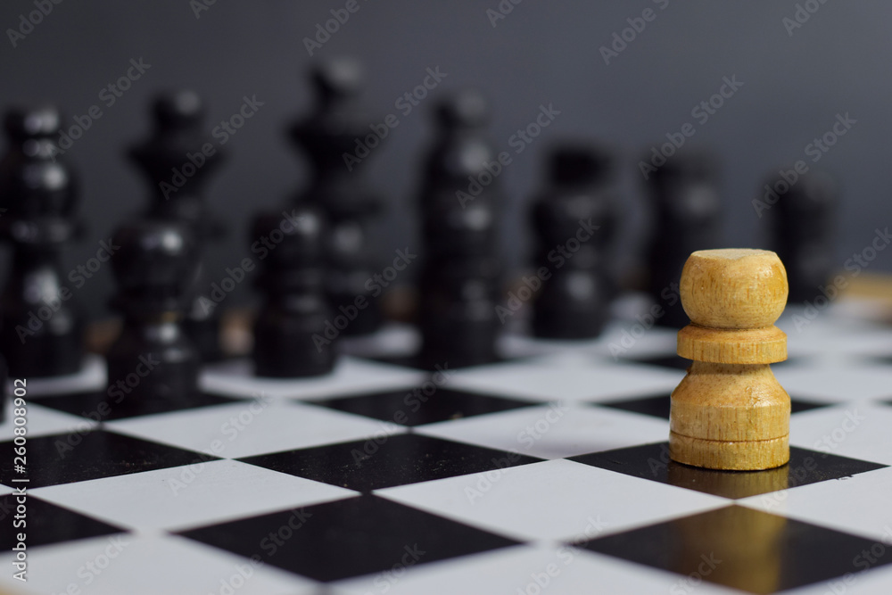 Chess board game. Challenge and Diversity concept Chess board game. Challenge and Diversity concept