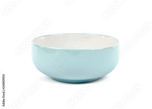 Ceramic bowl isolated on white background with clipping path