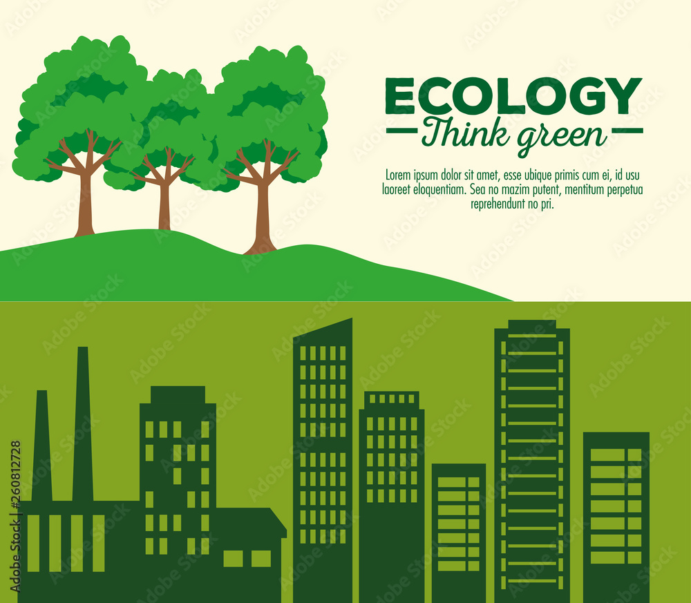 banner with ecology sustainable and environment protection