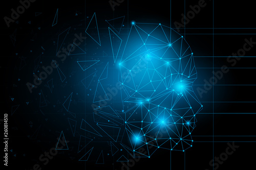 futuristic face to future technology of new world.vector and illustration