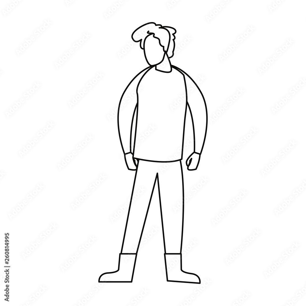 man standing gesture hands