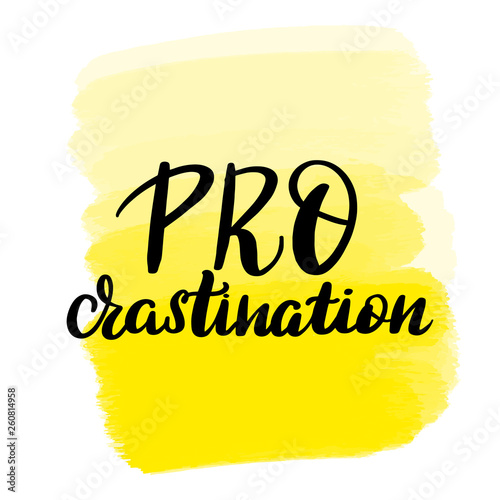 brush lettering PROcrastination