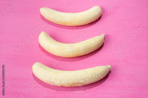 Banana on colorful background