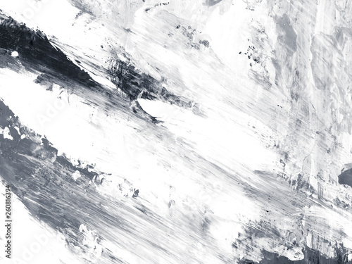 Black and white creative abstract hand painted background, brush texture
