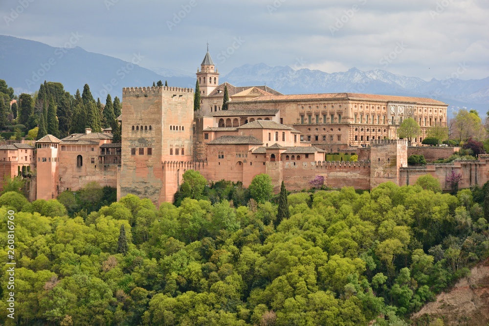Vista de la Alhambra de Granada desde el Albaicín