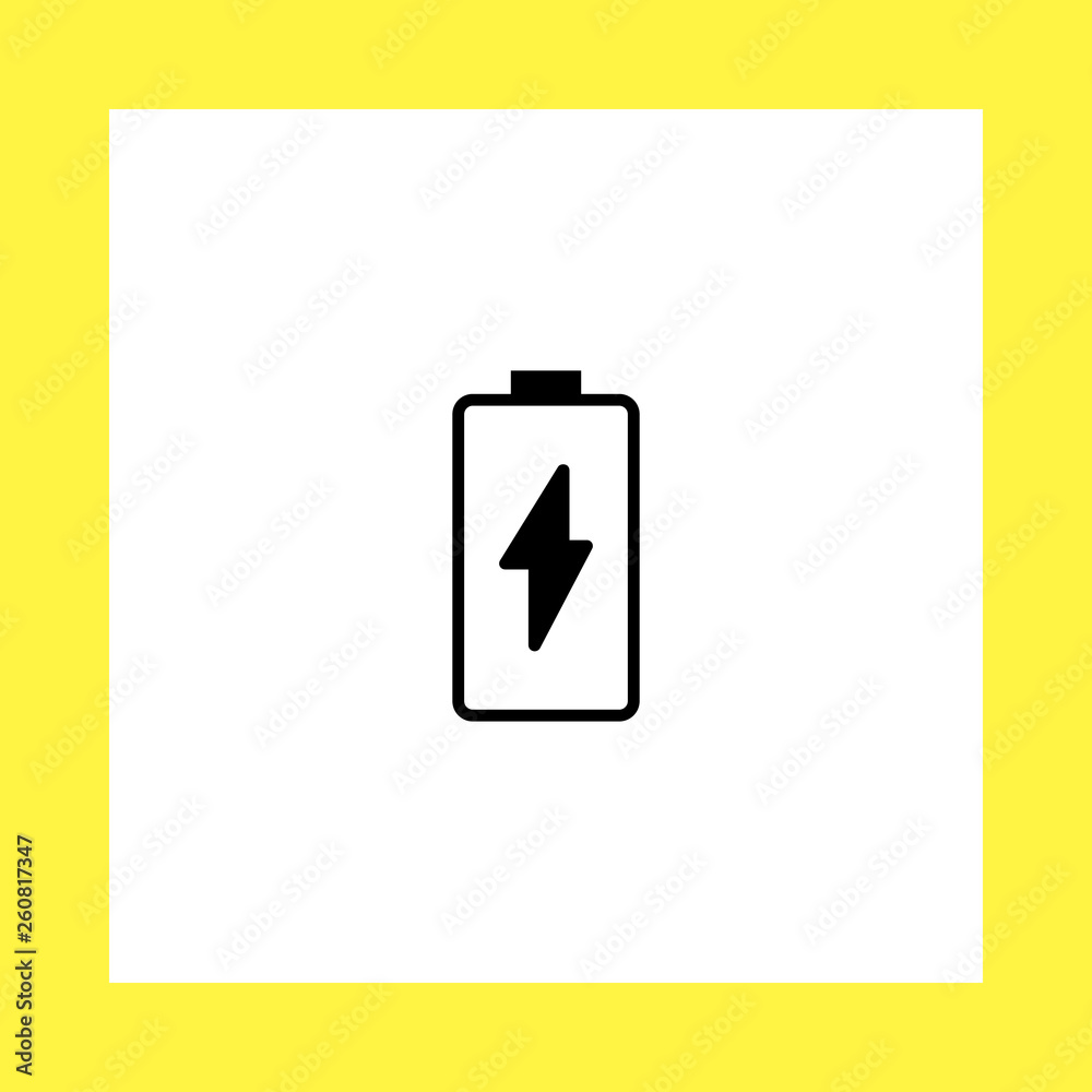 battery vector icon. flat design