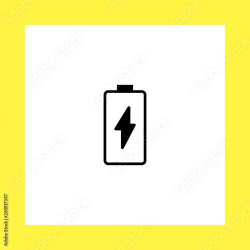 battery vector icon. flat design
