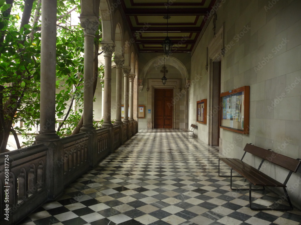 Balcony of an old school Balcony of an old school