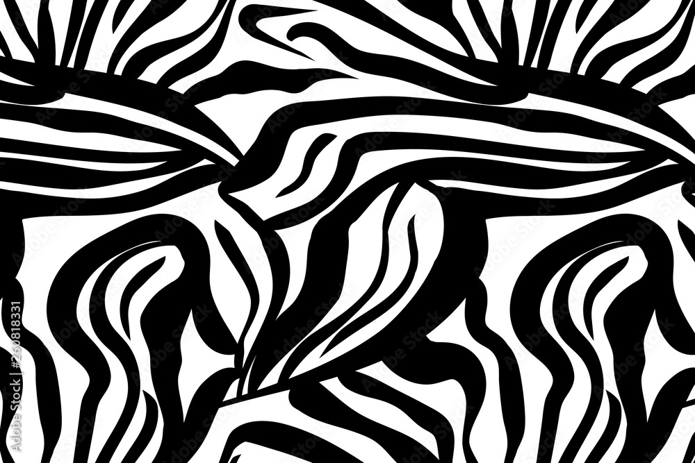 Vector illustration of zebra pattern. Simple abstract background