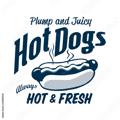 Vintage Style Clip Art - Hot Dog - Vector EPS10.