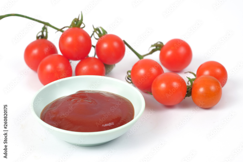 Tomato sauce with fresh Small Tomato ,food for health concept. Tomato sauce with fresh Small Tomato ,food for health concept.