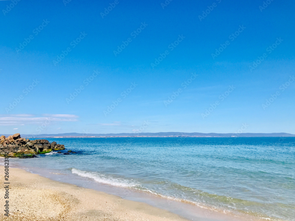Fototapeta premium Beautiful View To The Sea In Pomorie, Bulgaria.