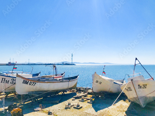 Pomorie  Bulgaria - March 09  2019  Beautiful View From The Center Of The Sea Town.