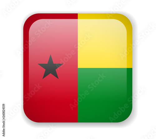 Free Download Guinea-Bissau Flag. Bright Square Icon on a white background - GFXLoad