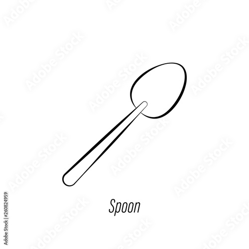 coffee spoon hand draw icon. Element of coffee illustration icon. Signs and symbols can be used for web, logo, mobile app, UI, UX