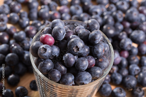 Heap of fresh blueberries